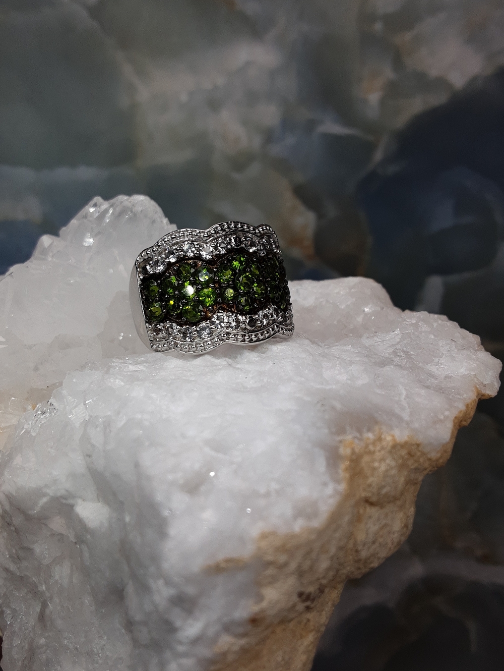 925 Chrome Diopside Ring. PRICE IS FIRM.